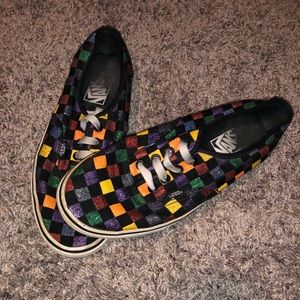 Multi-colored glitter vans